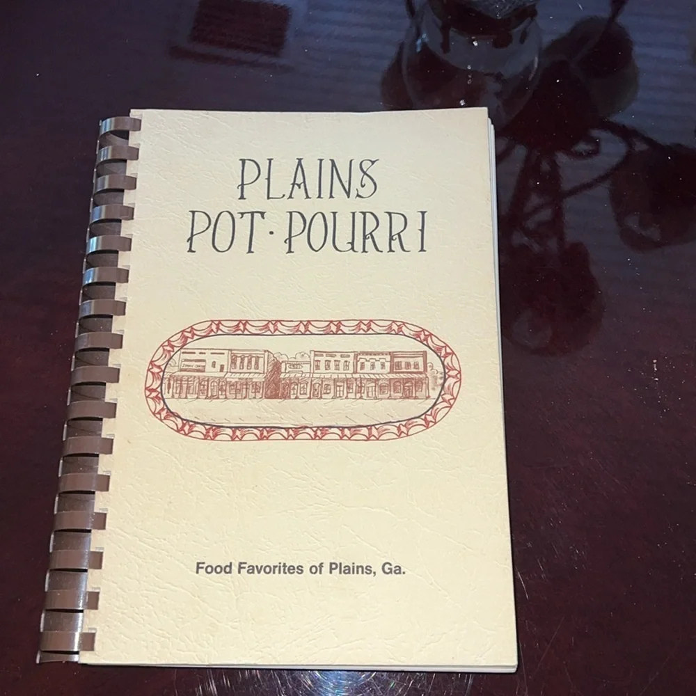 Vintage 77 Spiral Bound First Edition Plains Pot Pourri Cookbook Rosalynn Carter